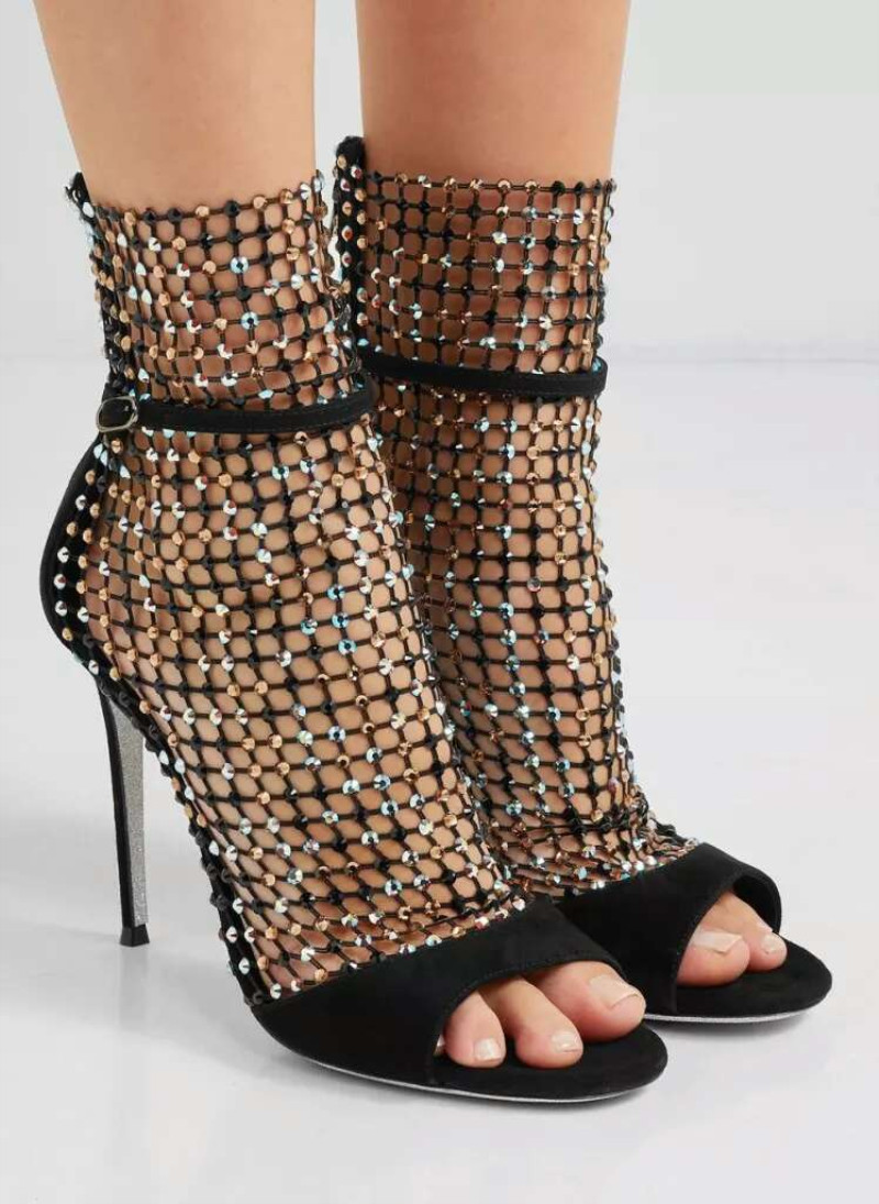 

Free shipping 2019 Ladies sheepskin suede open toes wedding diamond shoes 9cm super high heels Rhineston hollow out sandals SHOES 34-42, Silver