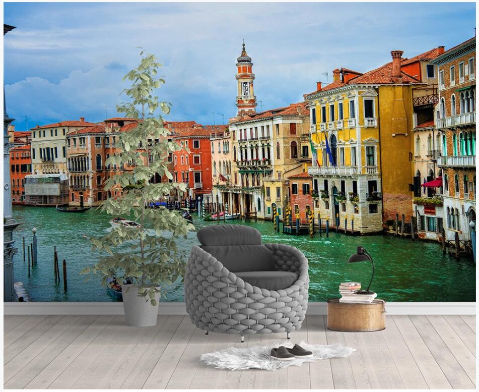 

3d wallpaper custom photo mural on the wall Venice Colored City Italy background home decor living room photo wallpaper for walls 3 d, Non-woven