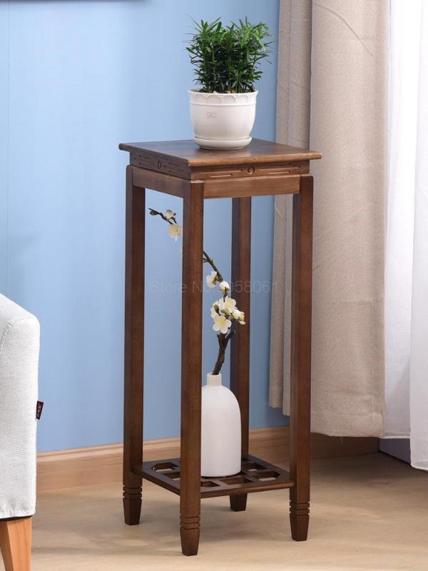 

Chinese, green radish room vase rack, retro platform landing deck flowers