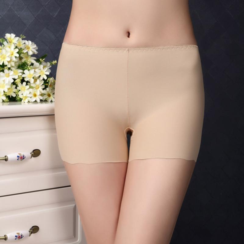 2018 New Arrival Summer Women Seamless Safety Pants Plus Size Ice Silk Boy Shorts Boxer Sexy Female Briefs Panties Hot Underwear