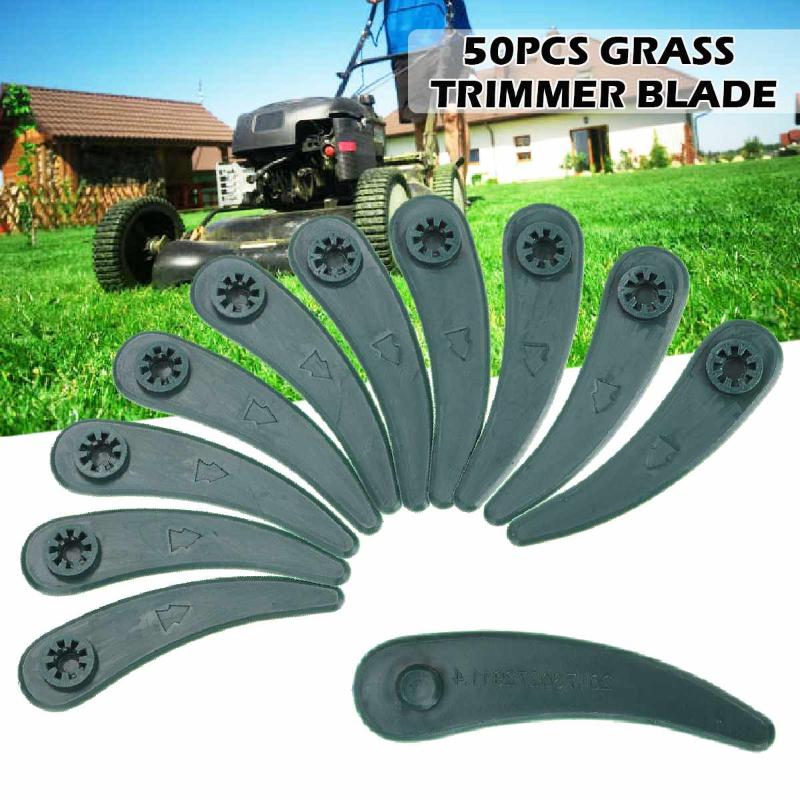 

83mm/93mm 50pcs/set Grass Trimmer Blades Plastic Lawn Mower Replacement Blades for Bosch ART 23-18 Li/26-18 Lawn Mower