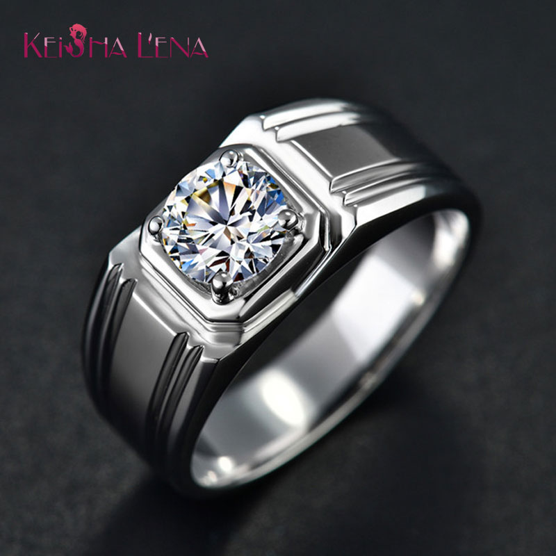 

Quality Vintage Antique Artificial Moissanite Ring For Men Stainless Steel wedding Ring Male Jewelry Factory wholesale not fad