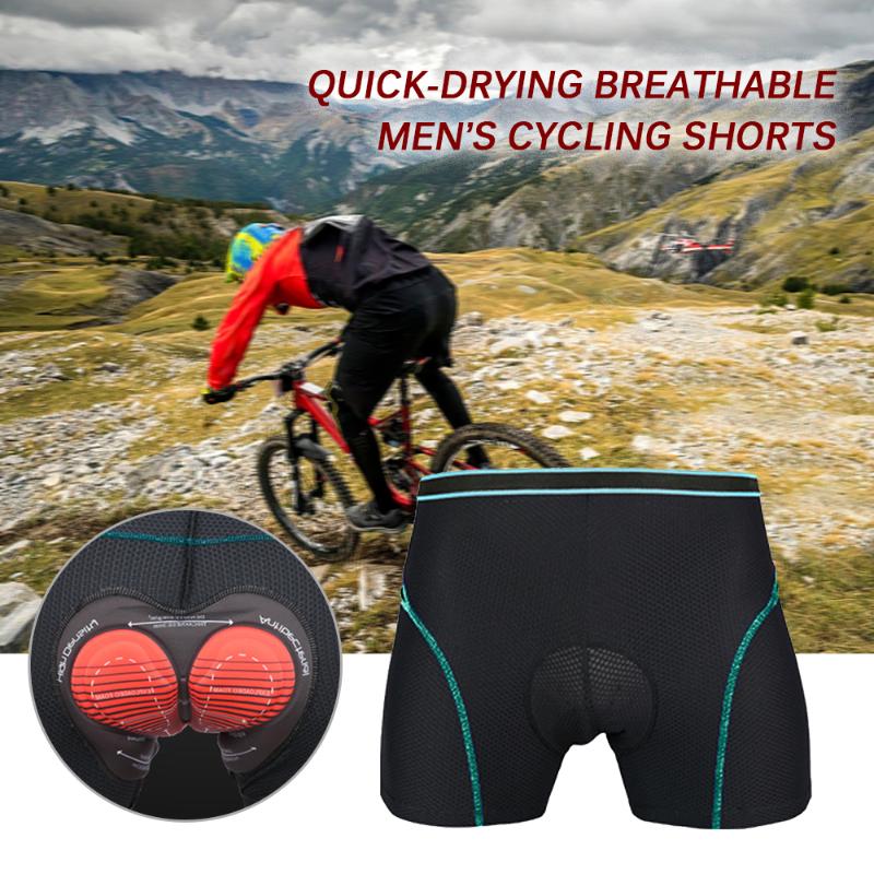 

Men' Cycling Shorts 3D Padded Bicycle Cycling Underwear Mesh Breathable Lightweight Bike Riding Shorts Pants, Blue