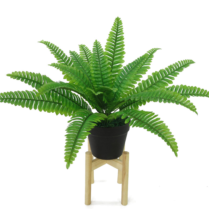 

18 Head Artificial Green Fake Plant Simulation Leaves of Iron Persian Grass Leaves Flower Living Room Home Garden Decoration, A1