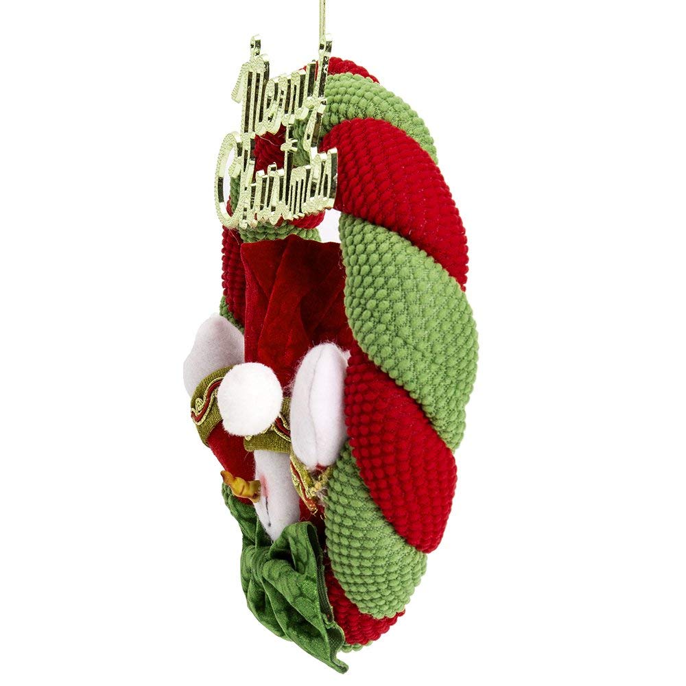 

2PCS Christmas Wreaths Merry Xmas Gift Ornaments Santa Claus Snowman Door Wall Hanging Cloth Pendant Xmas Decoration