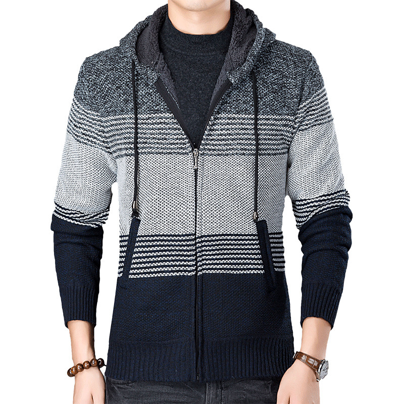 

Striped Long Sleeve Men'S Sweaters Cardigan Winter Clothes 2020 Knitted Korea Style Casual Standard Designer Knit, Cms8105 a