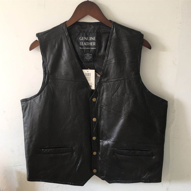 

Men' Vests MIYU Mens Waistcoat Black Biker Vest Leather Motorcycle Rock Sleeveless Jacket Male Autumn Plus Size Clothing 4XL High Quality, Beige