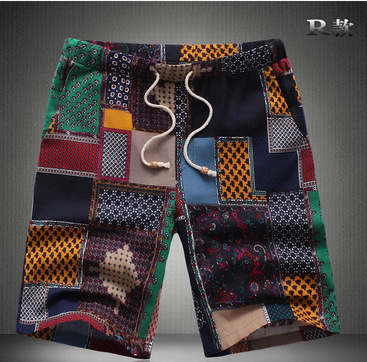 

BOHO new summer 2020 Men's linen shorts Big yards casual elastic waist beach shorts