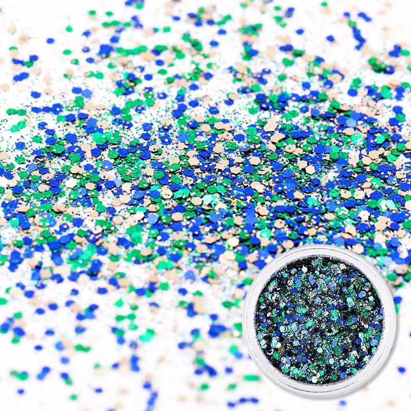 

7 Colors Holographiy Nail Glitter Sequins Blue Green Paillette Tips Irregular Flakes Slices Laser 3D DIY Nail Art Decorations