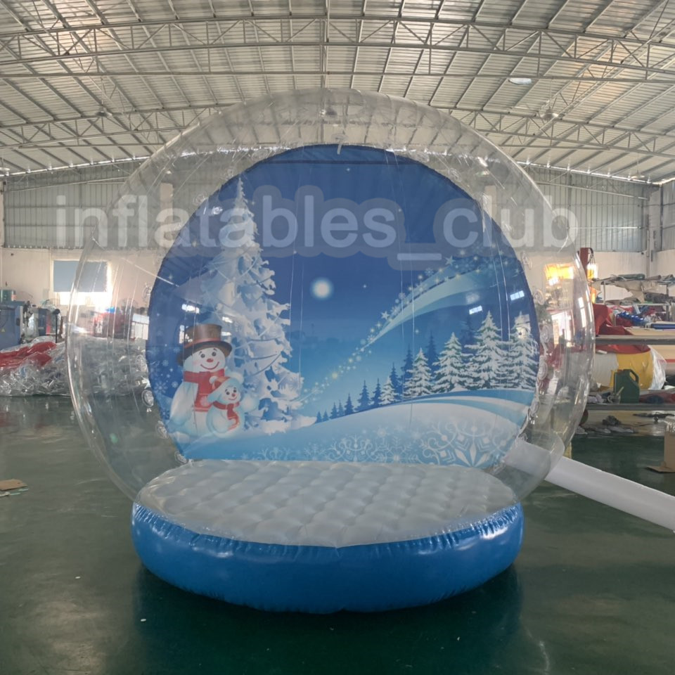 

Big Discount Inflatable Snow Globe 2M Dia Christmas Decoration Globe Human Size Inflatable Snow Globe Photo Booth Christmas Products Hot