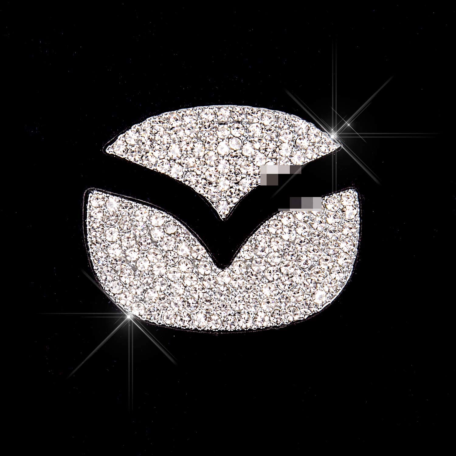 Color Name: Silver Beautiful Cool Alloy Evil \M\ bat Shaped Tail Badge Decal Emblem Universal for Mazda Car Decoration 3 Colors