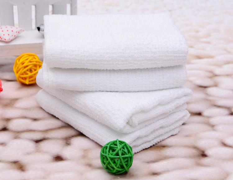 

White Small Square Towel  Custom Gift Giveaway Cheap Towel Absorbent Hand Towel Hotel Cotton Napkin Handkerchief Kitchen Rag
