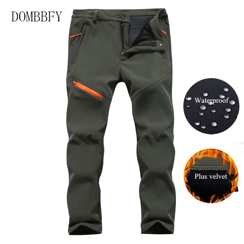 

Men' Winter Warm Cargo Stretch Pants Women Casual Fleece Snow Sports Pants Waterproof Soft Shell Trousers Tactical Work, Women black