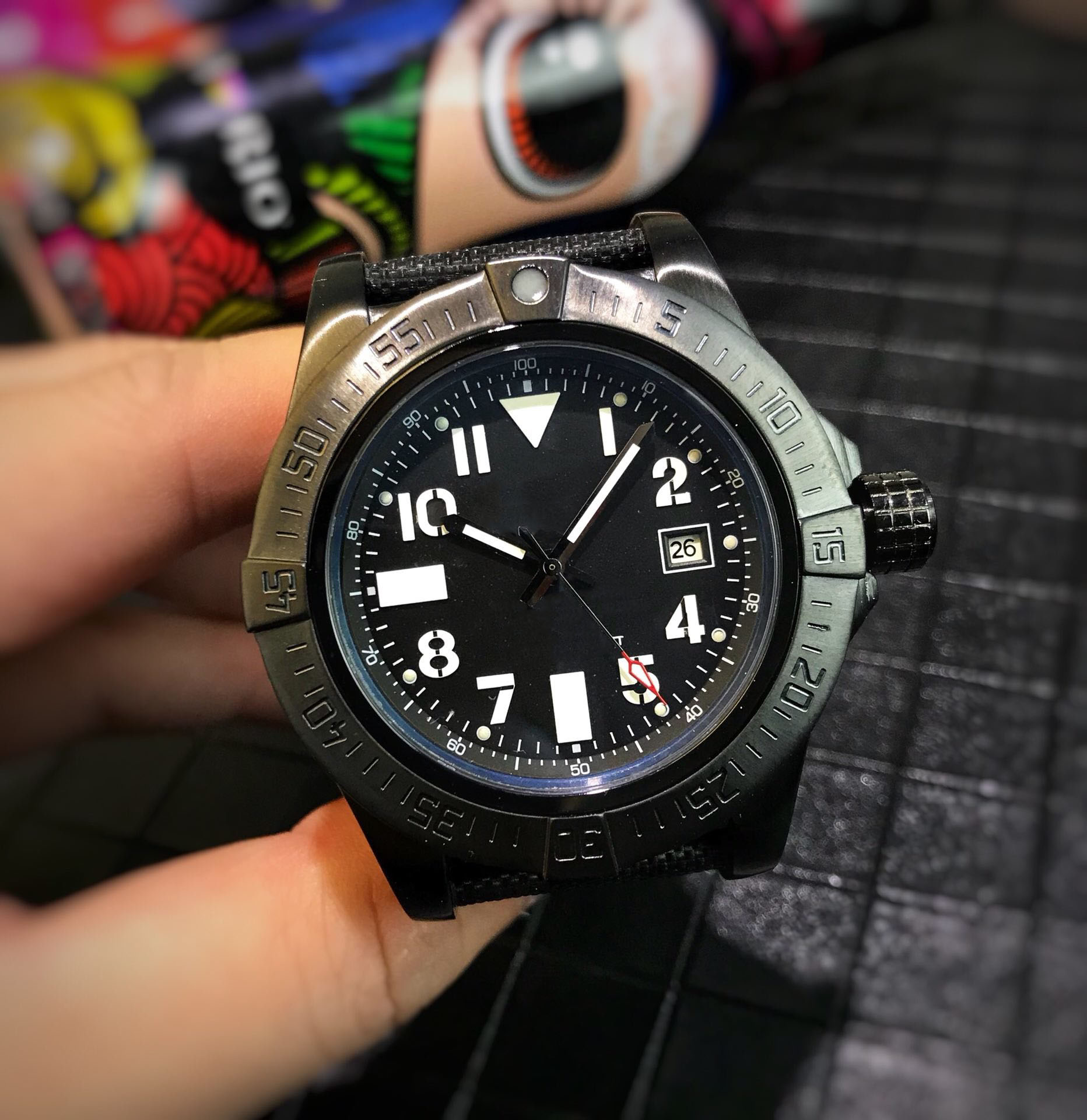 

Men Watches Automatic movement 45m Waterproof Band Men Waterproof Wristwatches Men Sport Watches