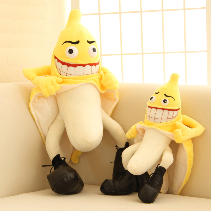 Funny Stuffed Plush Evil Banana Man Novelty Toy Fruit Cute Soft Doll