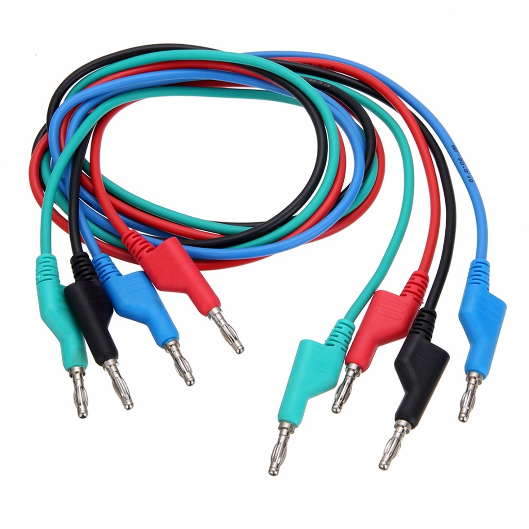 5x 1 Mt 4mm Banana zu Bananenstecker Weiche Silikon Test Kabel für
