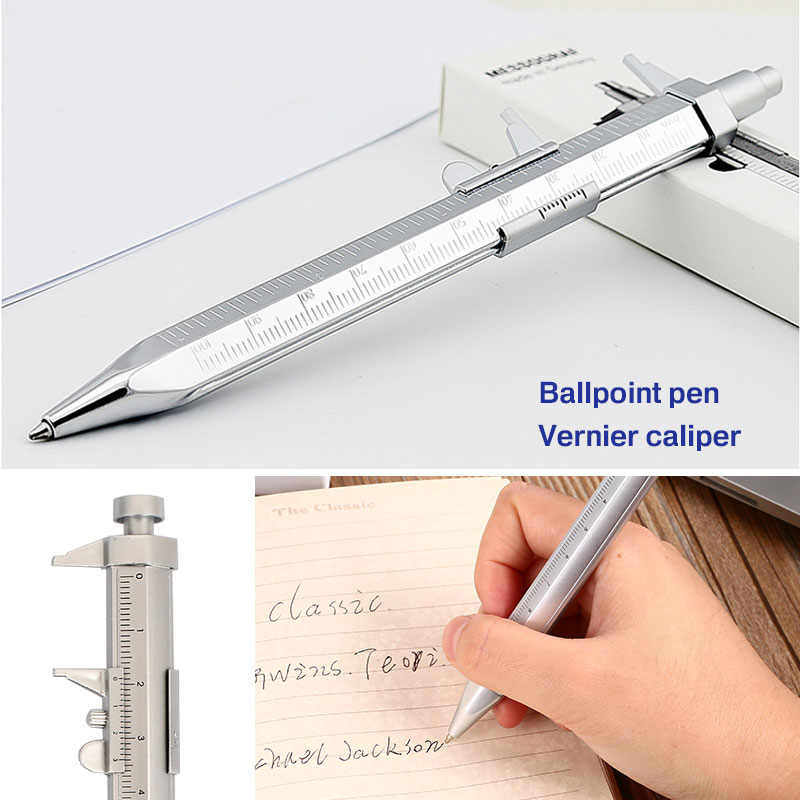 

Roller Ball Pen Ball-Point Vernier Caliper 0.5mm Writing Tool Children Office Creative School Gifts Marker Students Novelty, Red