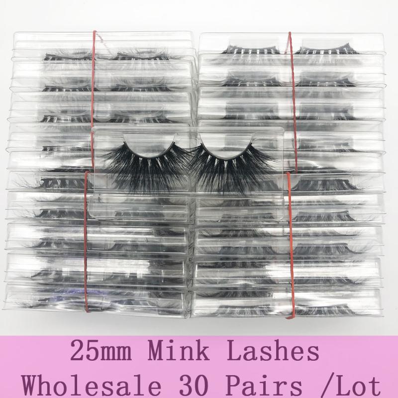 

Makeup False Eyelashes 5D Mink Lashes Wholesale 30 Pairs Beauty Mink Eyelash Extension 25mm Lashesh Natural Full Strip Lash