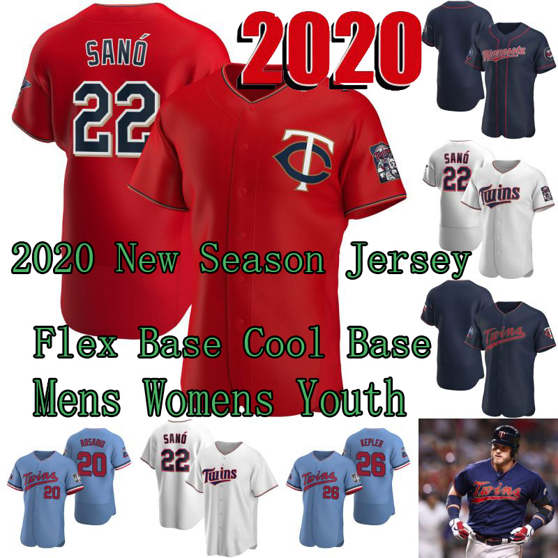 

2020 New Season 24 Josh Donaldson 60th Season Jersey Max Kepler Joe Mauer Byron Buxton Kirby Puckett Miguel Sano Eddie Rosario Nelson Cruz, Mens flex base navy 1