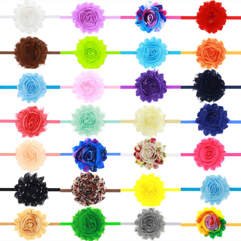 

Hot sale Newborn Baby Headband Flowers Kids Thin Headbands Girls Elastic Headwear Children Hair Accessories Headdress, Mixed