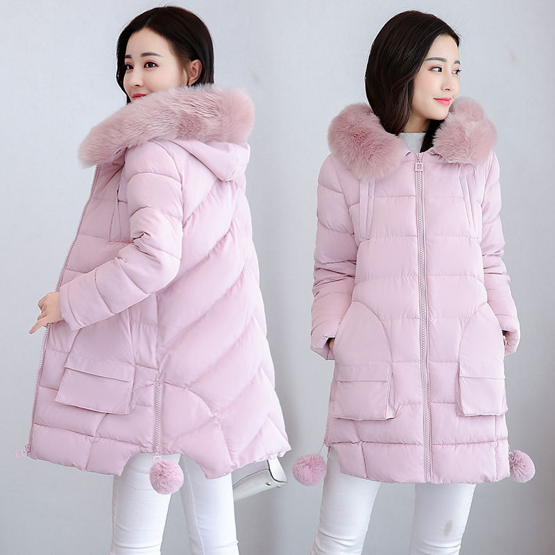 

Women Spring Autumn Jacket Hooded Fur Collar Parkas Large Size Women Jacket Sweet Coats And Loose Parkas Femenina, Black