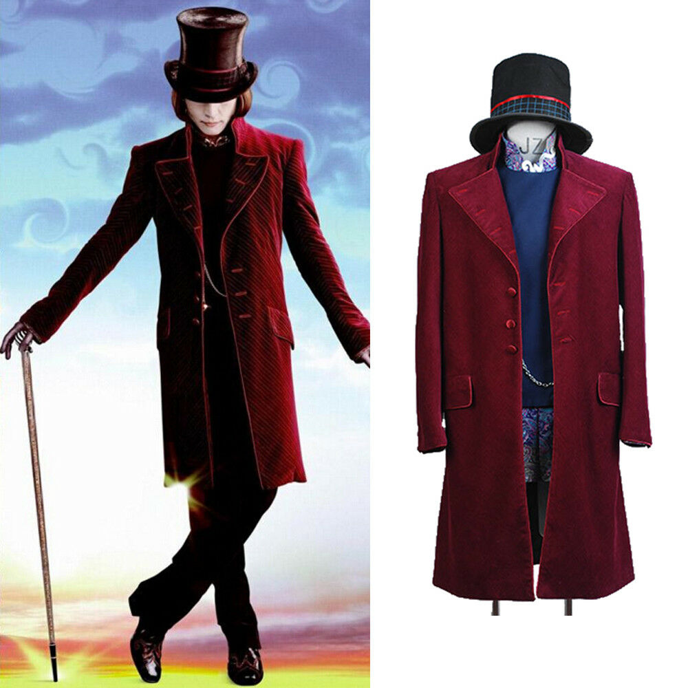 

Charlie and the Chocolate Factory Willy Wonka Johnny Depp Cosplay Costume Suit