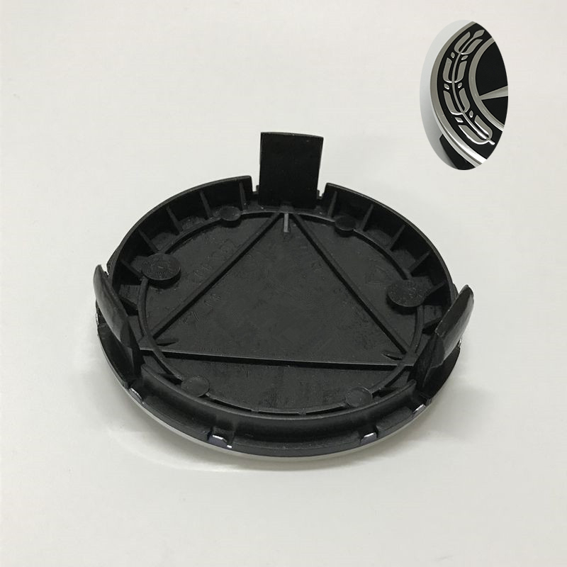 

4pcs 75mm 3pin dark blue black full black Wheel Center Hub Caps Hubcap Covers Rims Cap for A1714000025 Car Styling