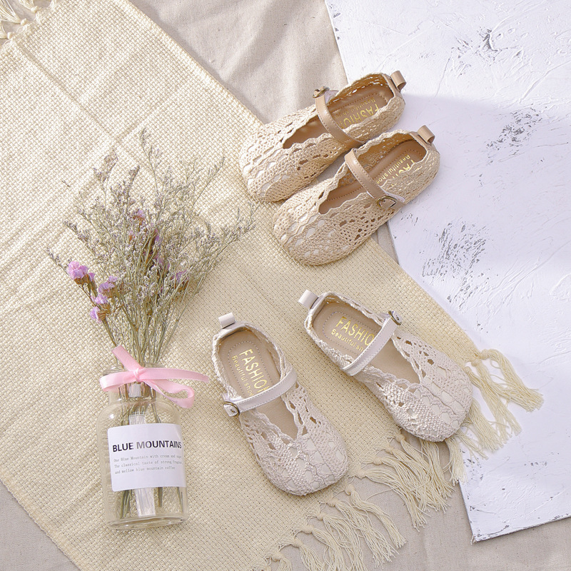 

Girls Sandals Fashion Summer Woven Beach Shoes Girls Princess Shoes Hollow Baby Dancing Breathable Kids Sandals Sandalias, Brown