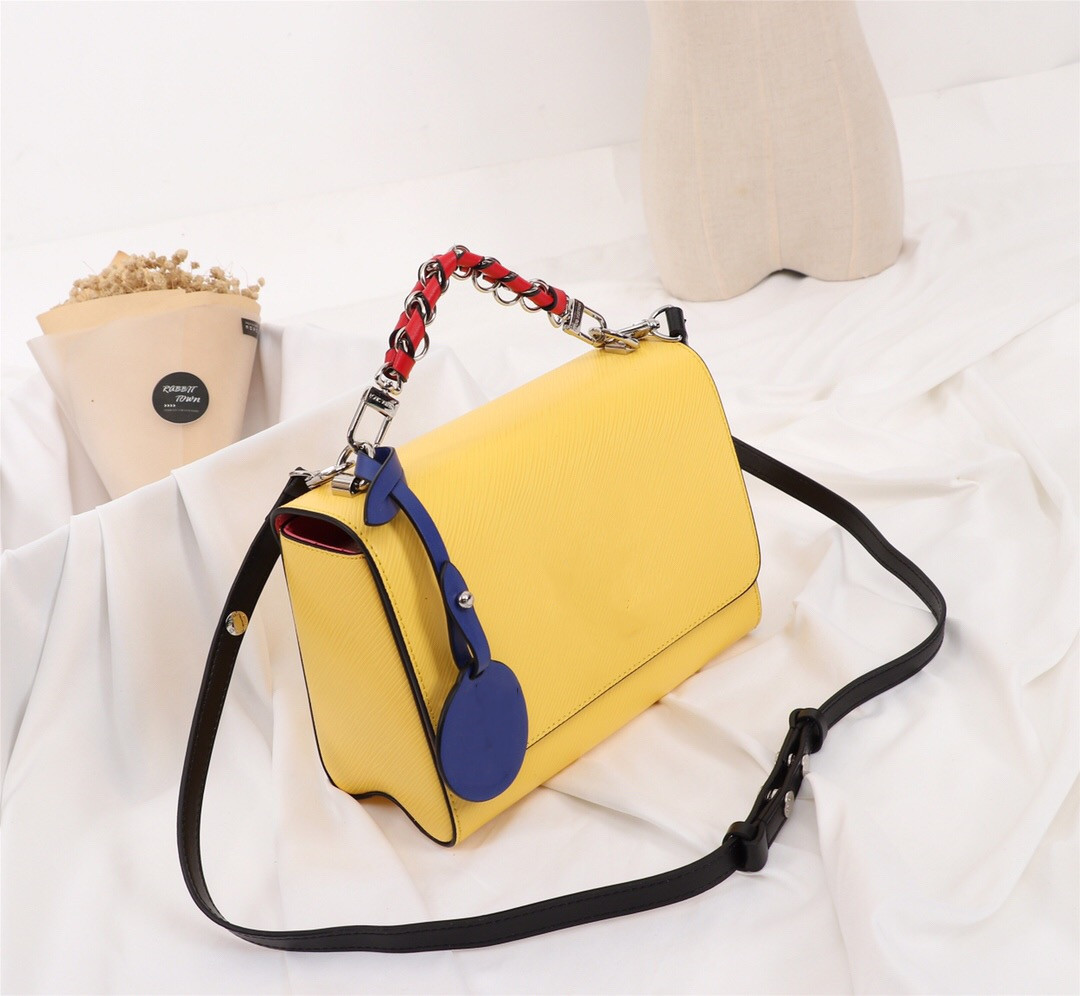 

Fashion designer handbags high quality ladies luxury handbags practical chain shoulder bags Cross Body evening bags M50305, Yellow