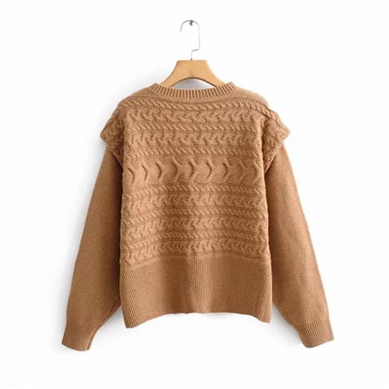 

Women Sweaters Fashion Trend O Neck Twist Patchwork Chic Sweater Designer Ladies Basic Knitted Casual Slim High Street Sweaters Loose Tops, Blue
