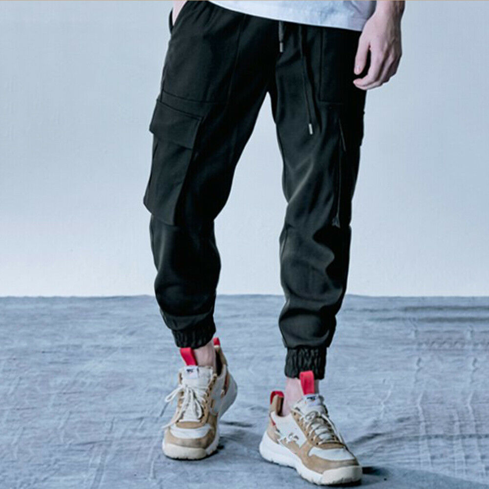

Men's Pants Autumn Winter Warm Slim Fit Streetwear Casual Trousers Casual Jogger Cargo Pants Plus Size, Gray