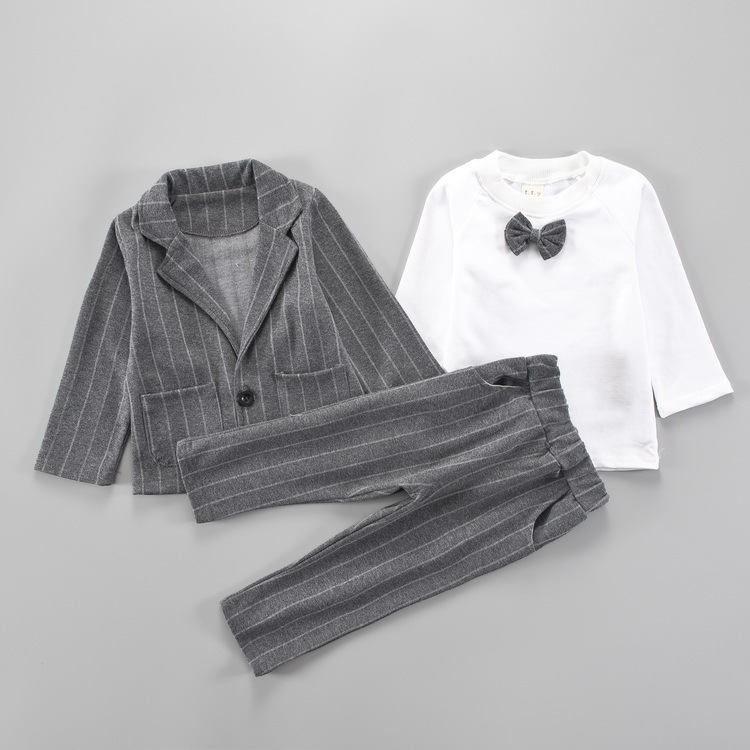 

Baby Boys Formal Suits For Weddings Kids Performance Party Blazer Shirts Pants 3pcs Tuxedo Clothing Set Child Gentleman Costume, Blue