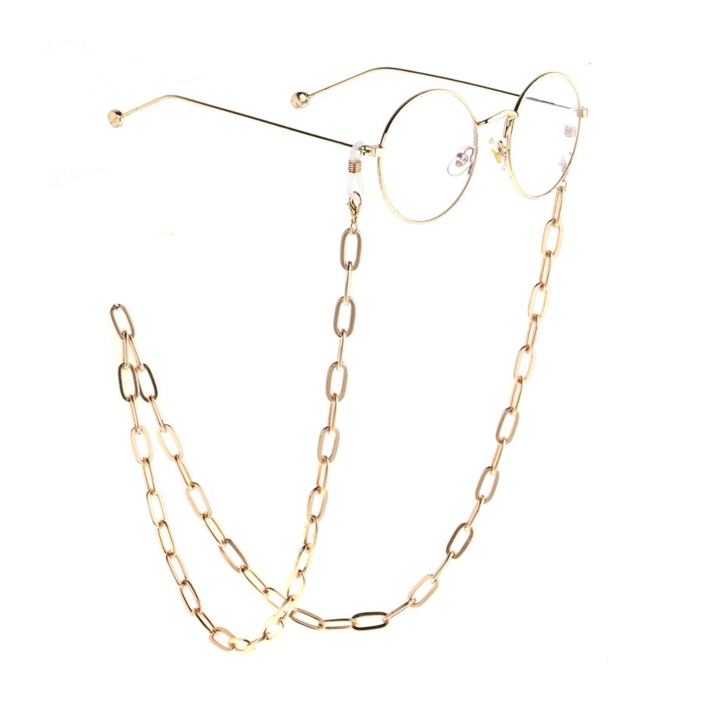 Borla Antideslizante Metal Gafas dise/ño de Cadena Cuerda Correa de Gafas Gafas Sol Holder Dorado