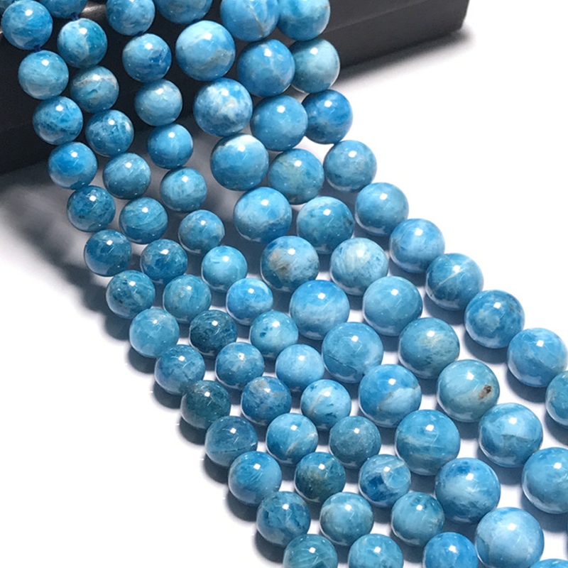 

Genuine Natural Larima Apatite Stone Beads 6/8/10/12mm Round Loose Marine Apatite Stone Beads For DIY Jewelry Making DIY 15''