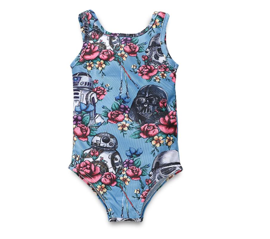 

Girl Floral Helmet Print Sleeveless Romper Baby Infant Jumpsuits Kids Clothes One Piece ZHT 153, As picture