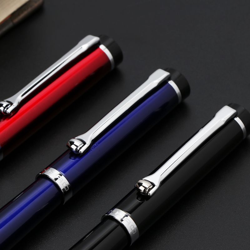 

Jinhao 998 Men's Fountain Pen Business Student 0.5mm Extra Fine Nib Calligraphy Office Supplies Writing Tool L41E, Red
