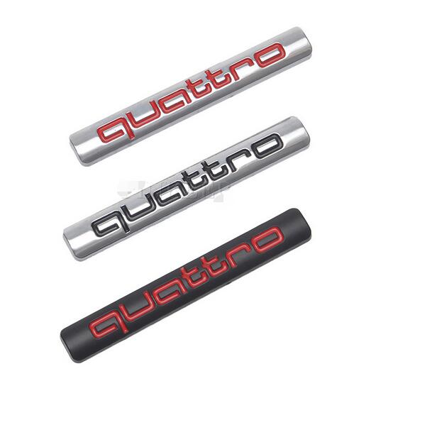 Pour Audi RS5 RSQ3 A4 A6 A8 Q5 Q7 TT R8 QUATTRO ROUGE GRILL BADGE LOGO Emblème