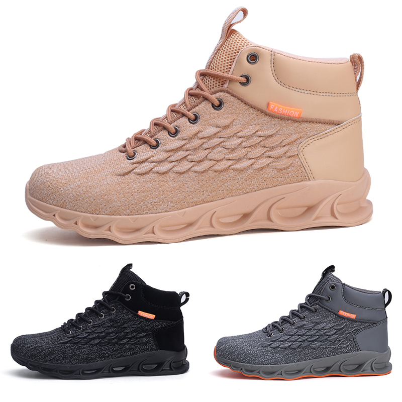 

High heel sneaker style10 soft black grey Sky Blue Brown cushion young MEN boy Running Shoes Designer trainers Sports Sneakers, Color#1