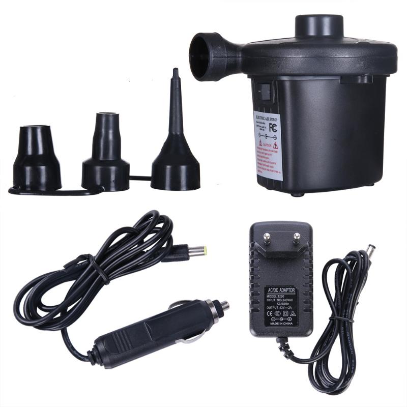 

220V 12V Electric Inflatable Pump Quick Air Filling Compressor With 3 Nozzles For Car Camping Life Buoy Boat Cushion Home Use