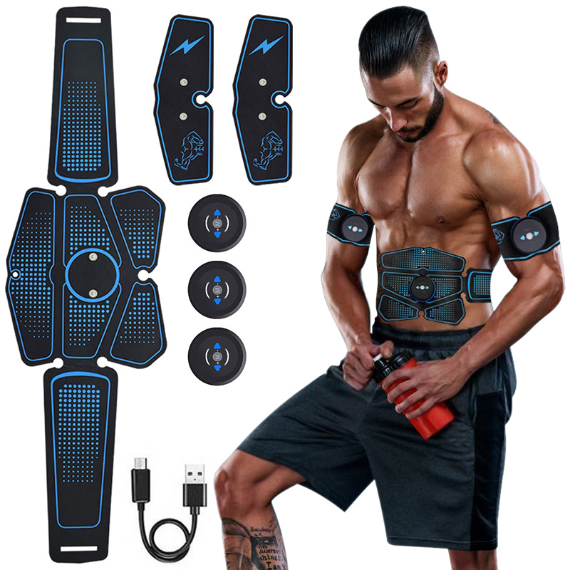 

EMS Wireless Muscle Stimulator Abdominal Toning Belt Abdominal Muscle Trainer Exerciser Body ABS Fitness Gym Equipment, As pic