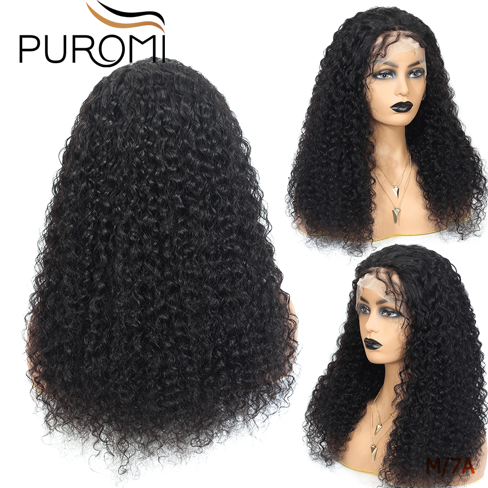 

360 Lace Frontal Wig Kinky Curly Human Hair Wigs 130% Density Lace Frontal Human Hair Wigs for Black Women Remy, Natural color