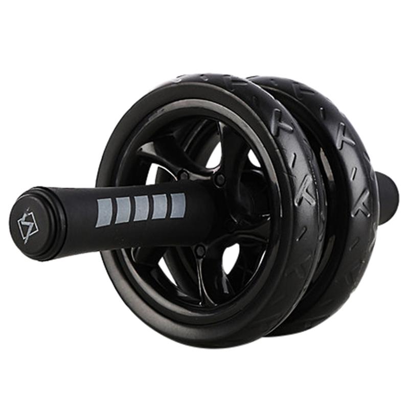 

Abs roller abdominal wheel total abs fitness press roller press simulator muscle trainer fitness equipment sport at home, Black