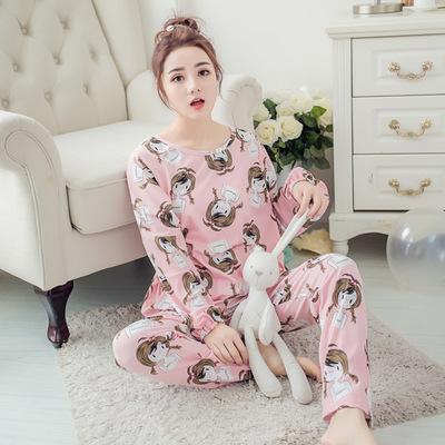 

Womens Pajamas Sets Warm Long Sleeve Heart Pattern Large Size Girls Sleepwear Women's Pijamas Suit Home Clothes Pyjama Femme, Blue;gray