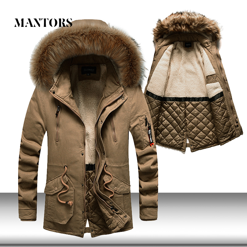 

Warm Men Parkas Jackets Winter New Mens Fur Collar Hooded Parka Coats Thick Male Casual Outwear Overcoats Long Casacos Masculino T200102, Black