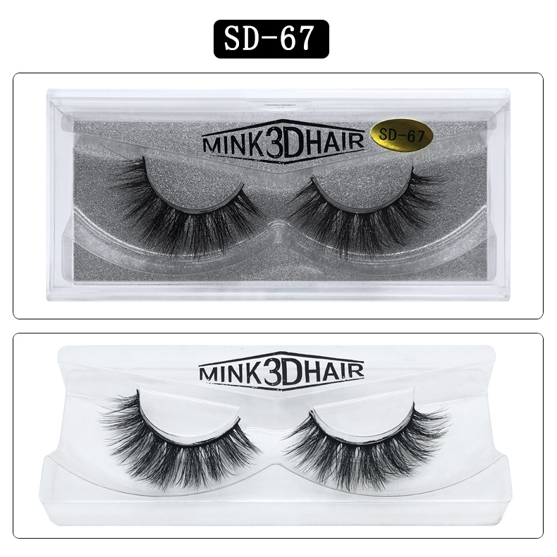 

SD-01 Fake Lashes 1Pair 3D Mink Eyelashes HandMade Cilios Long Lasting Volume Lash Extension Reusable False Eyelashes