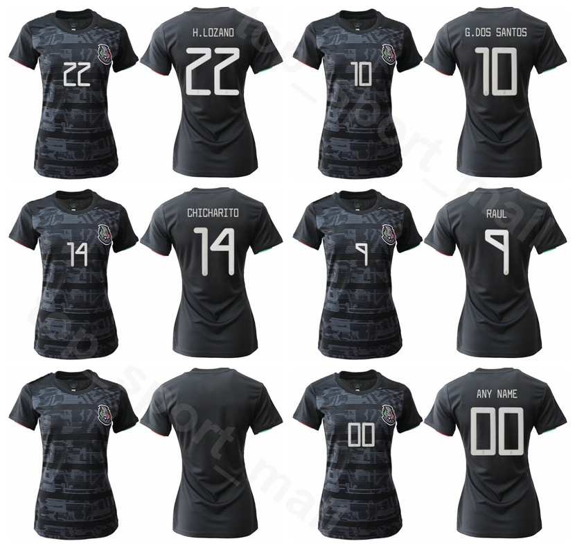 

Mexico Women Palacios Jersey 2019 2020 Lady Soccer Romero Robles Santiago Espinosa Nieto Football Shirt Kits Uniform Woman Home Black, Black;yellow