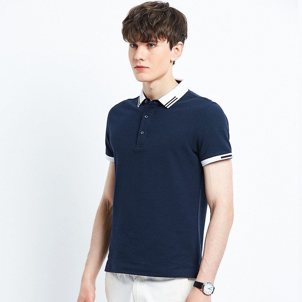 

Hot selling Advertising shirt custom T-shirt printing LOGO embroidery DIY custom enterprise work clothes cotton lapel short-sleeved overalls