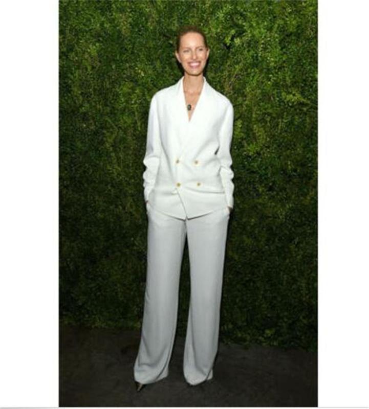 

White Women Business Pant Suits Jacket+Pants Women Business Womens Pantsuit Office Uniform Style Female Trouser Suit Custom Made, 005
