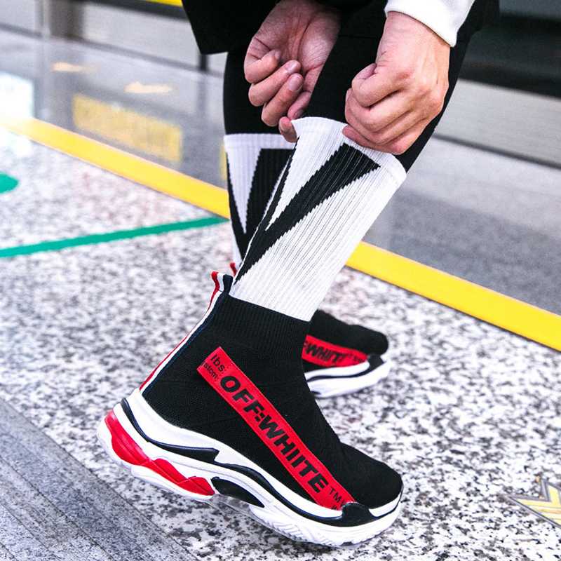 

Big V Letter Streetwear Harajuku Men Socks skateboard Cotton Socks Hip Hop Casual Dress Sock for Mens 3pair/lot, 01 red v