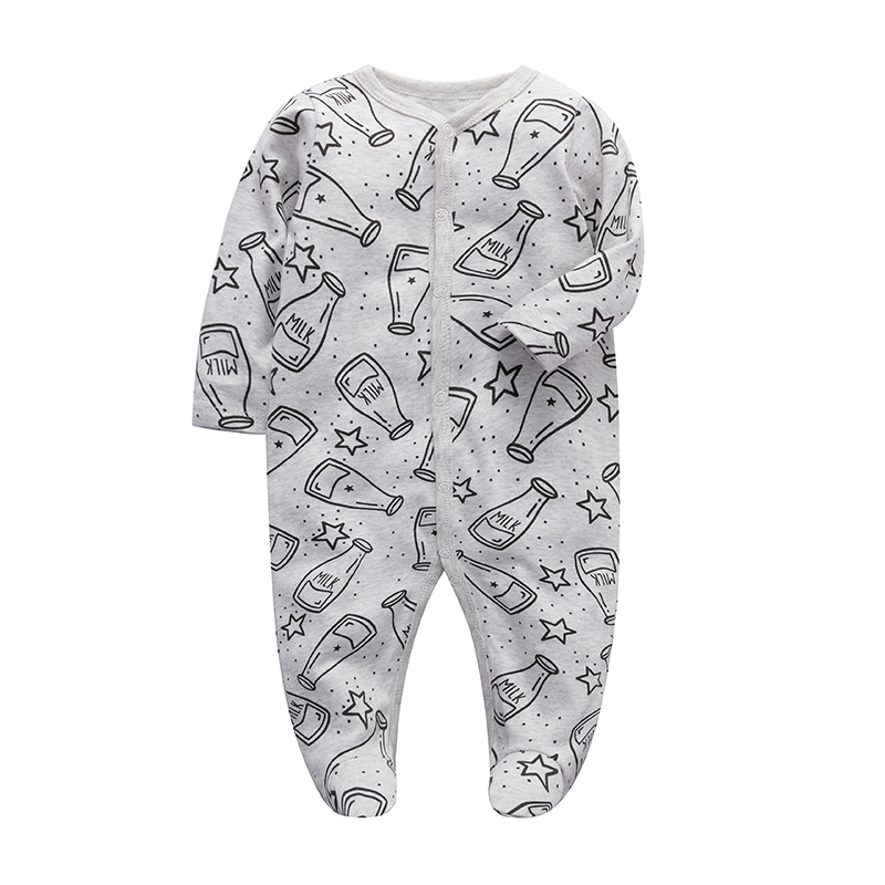 

baby boys clothes newborn sleeper infant jumpsuit long sleeve 3 6 9 12 months cotton pajama new born baby girls clothing, Beige